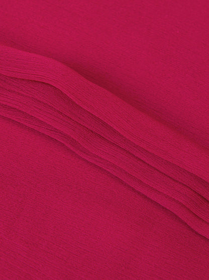 Dyed Chiffon Dupatta - Fuchsia Pink