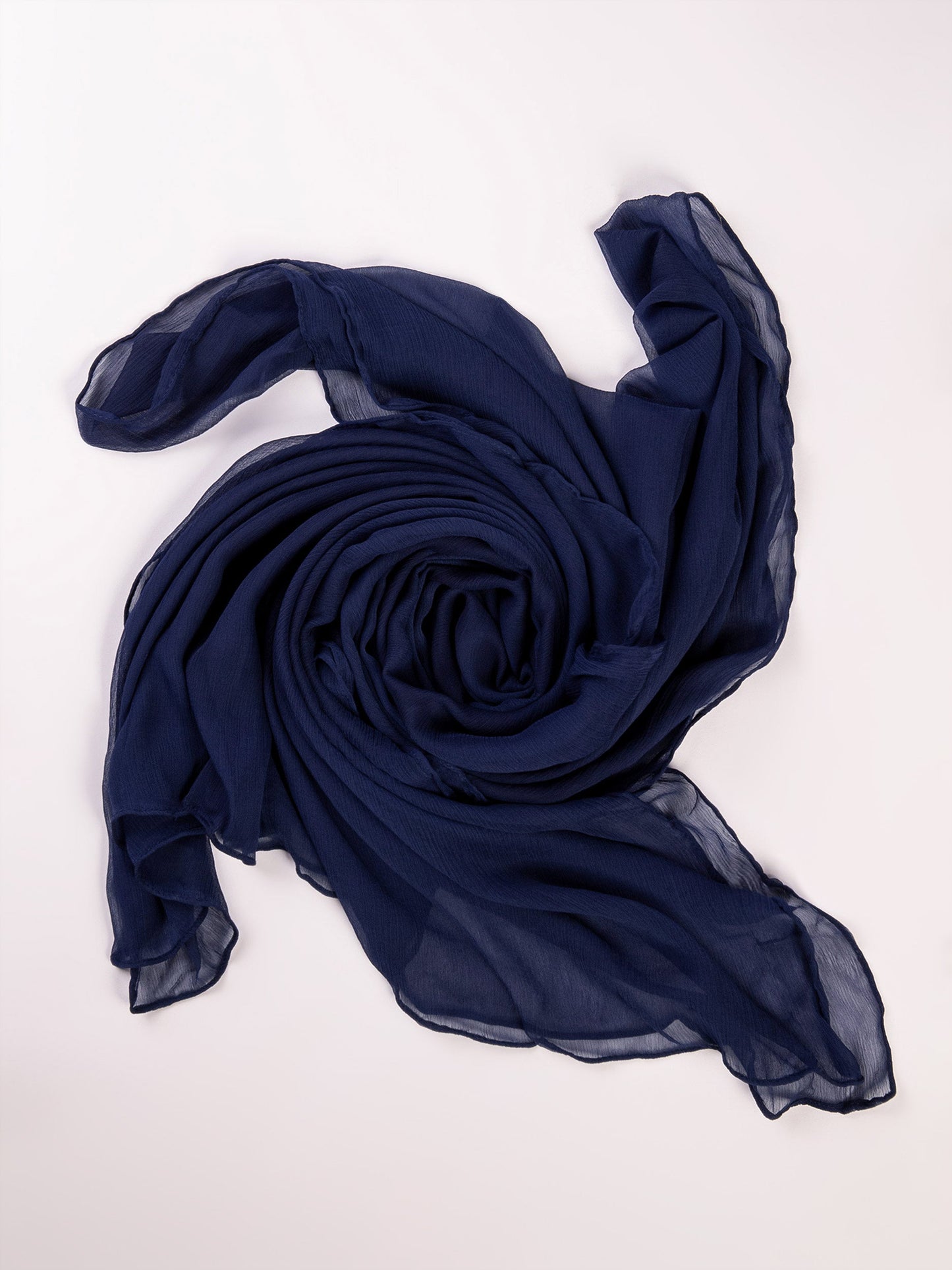 Dyed Chiffon Dupatta - Dark Blue