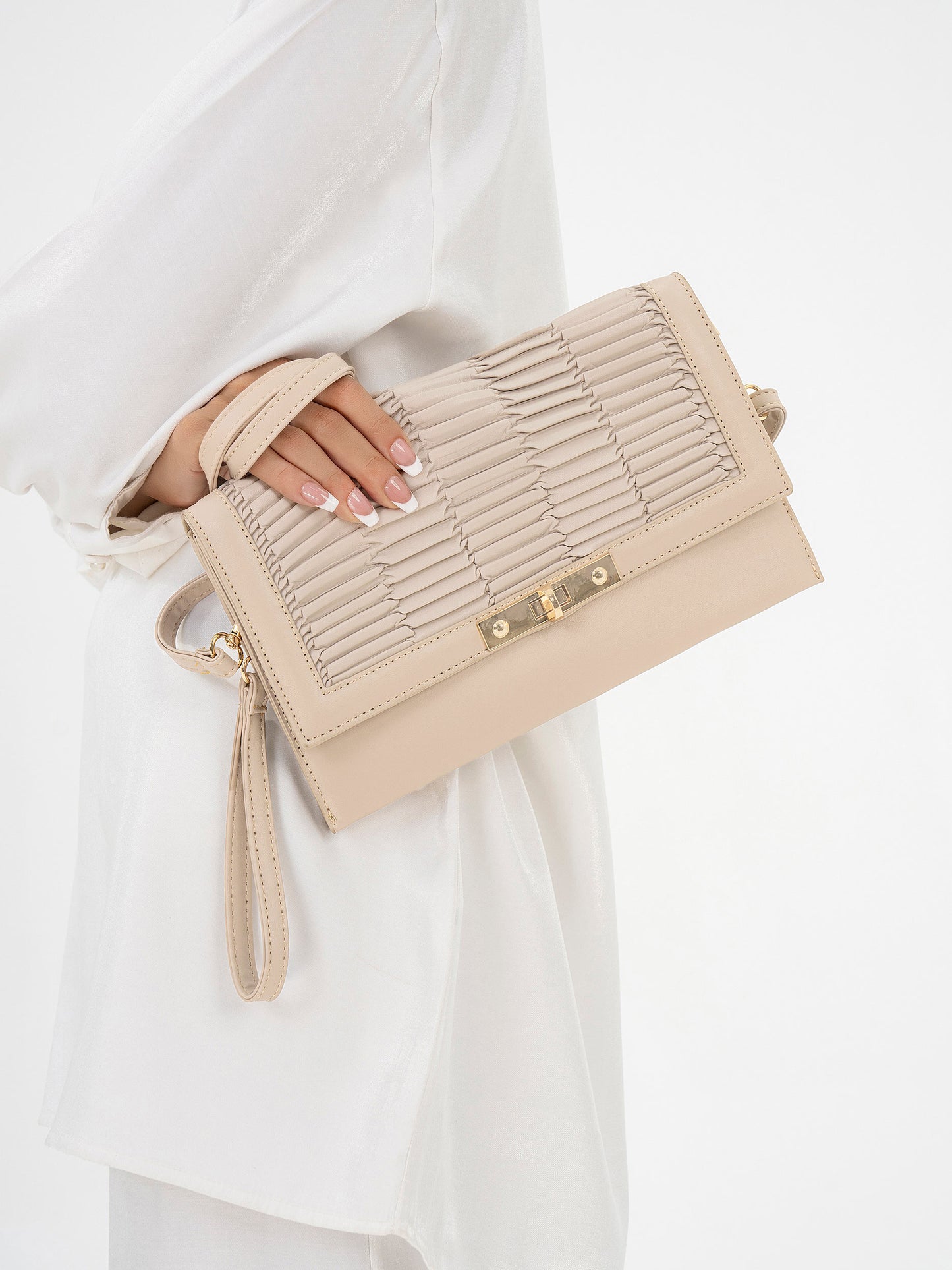 Pleated Flap Clutch