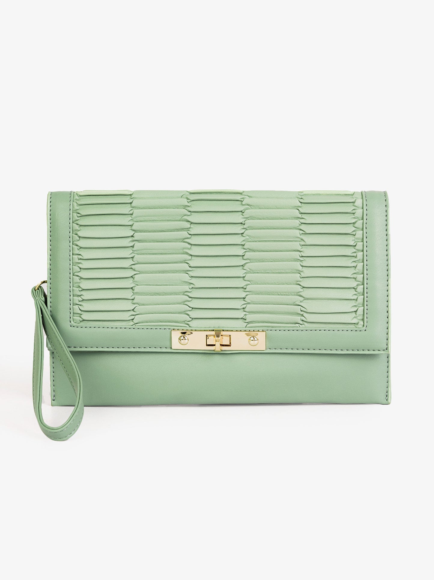 Pleated Flap Clutch