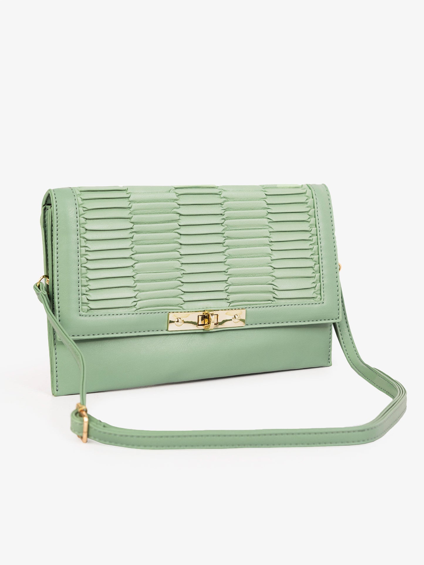 Pleated Flap Clutch