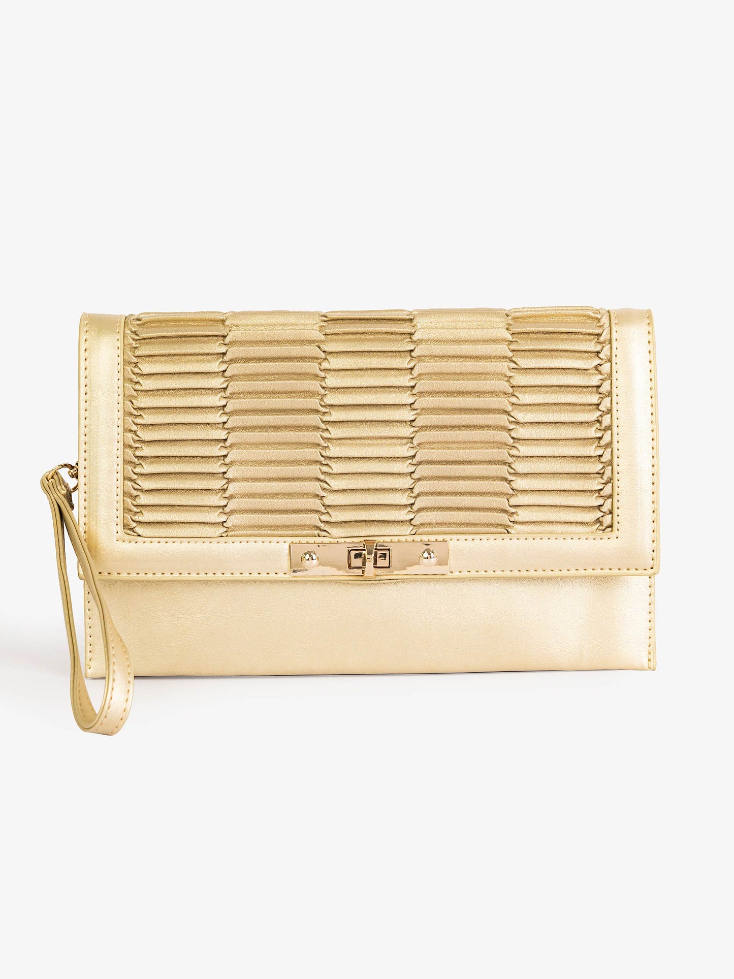 Pleated Flap Clutch