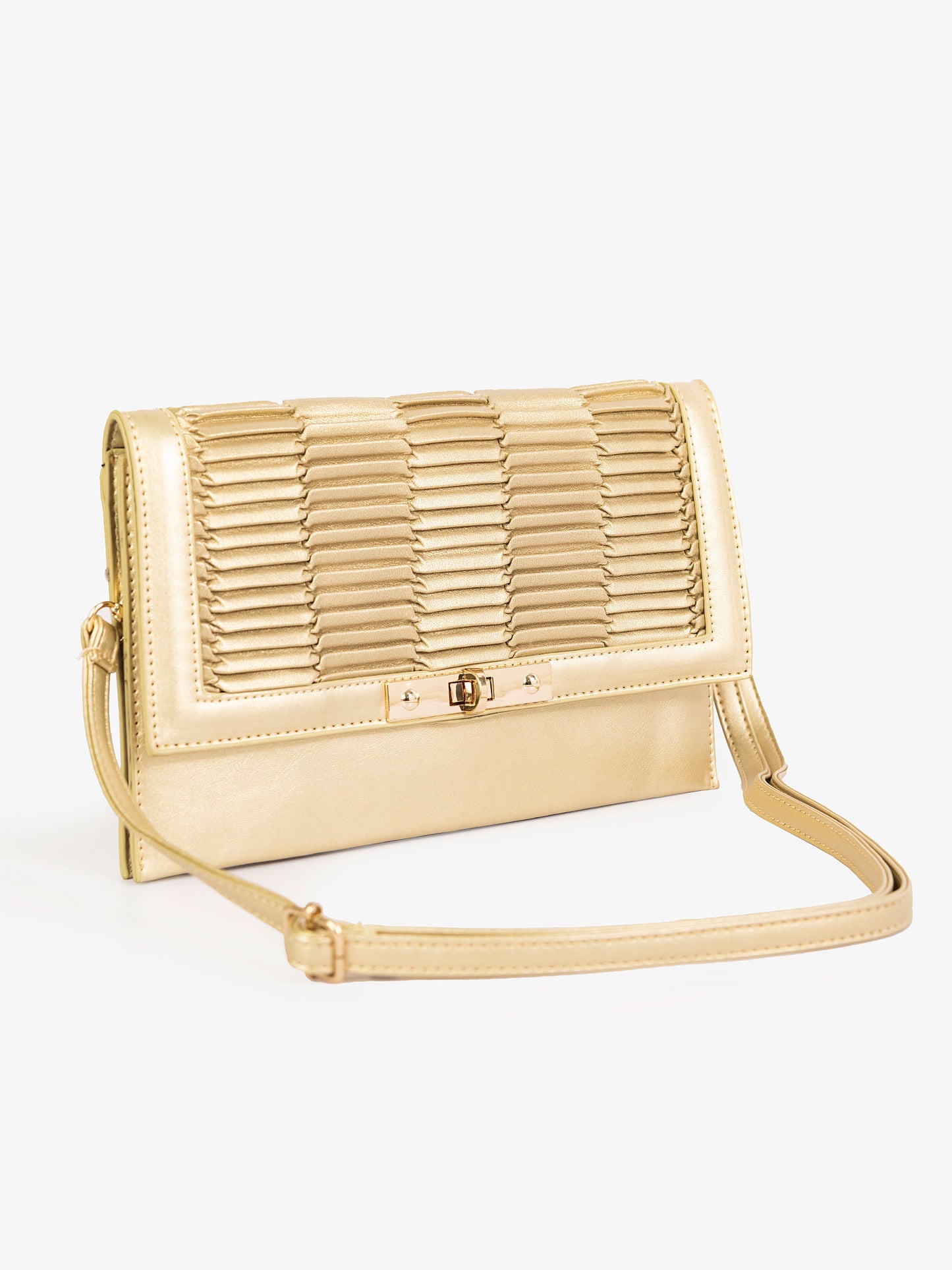 Pleated Flap Clutch