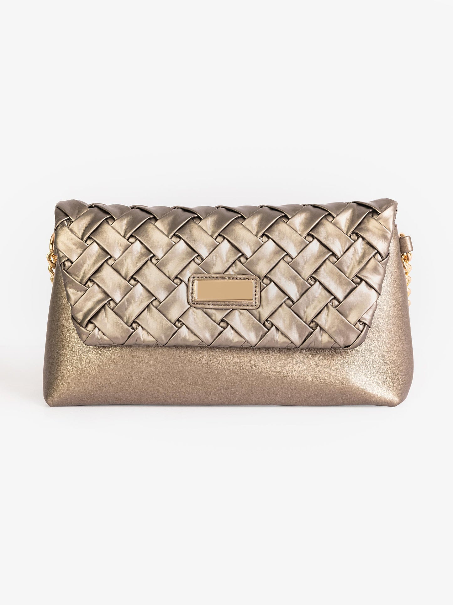 Criss Cross Flap Handbag