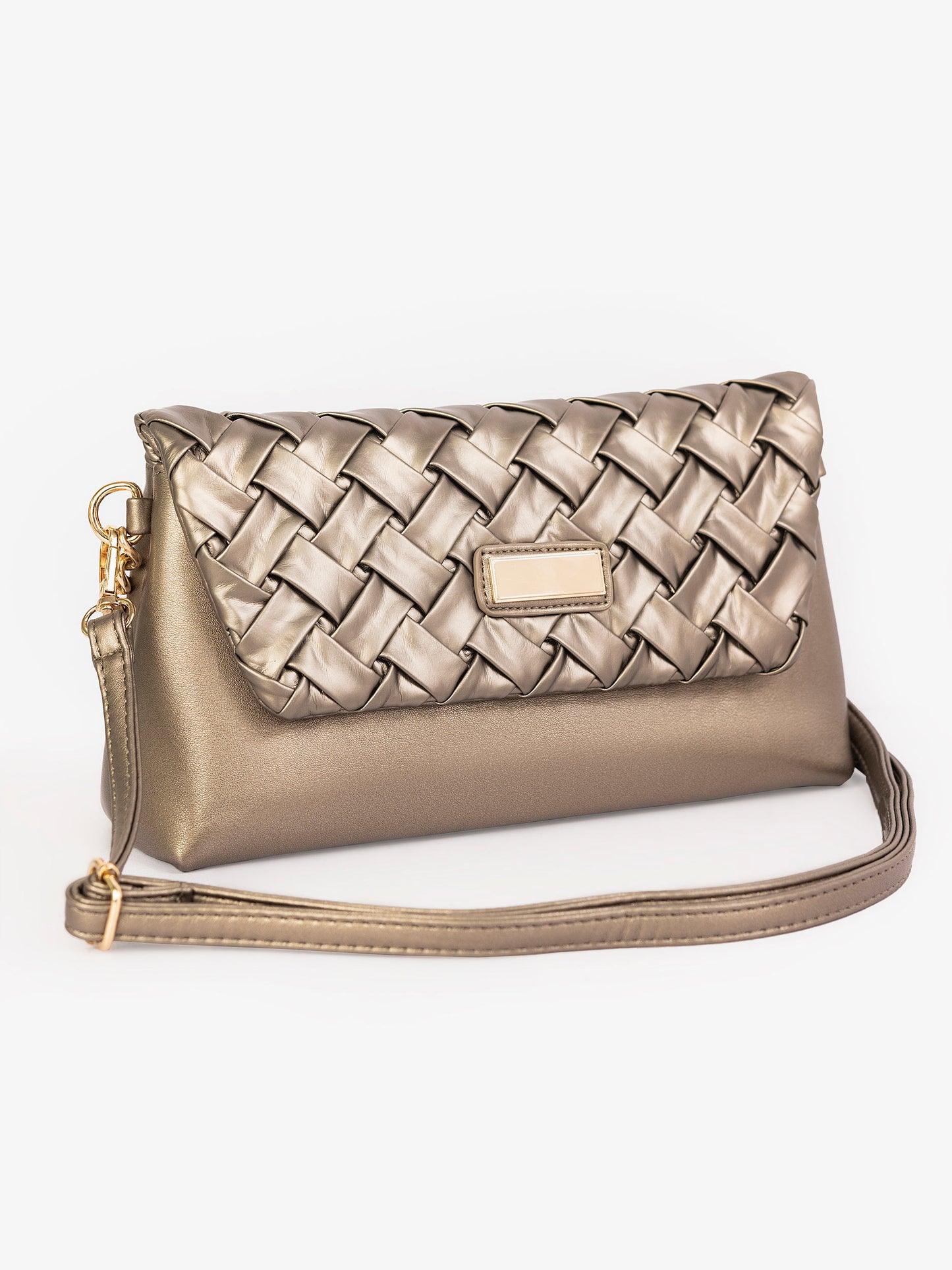 Criss Cross Flap Handbag