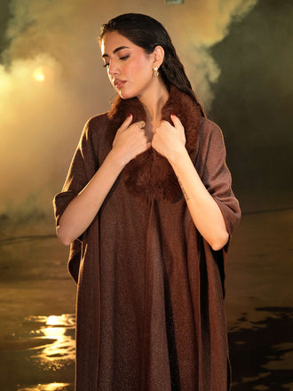 woolen-fur-cape-shawl