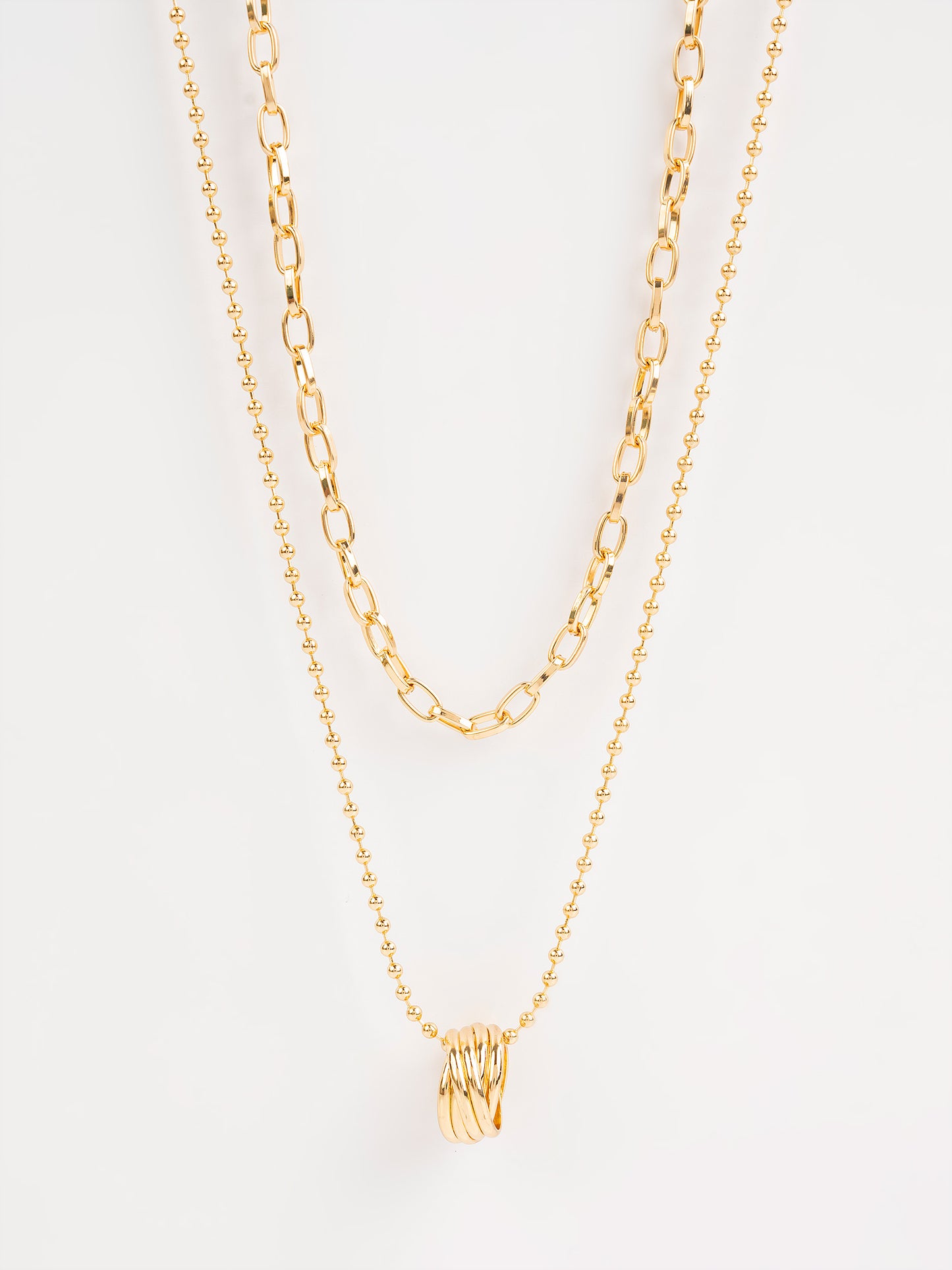 Looped Chain With Ring Necklace