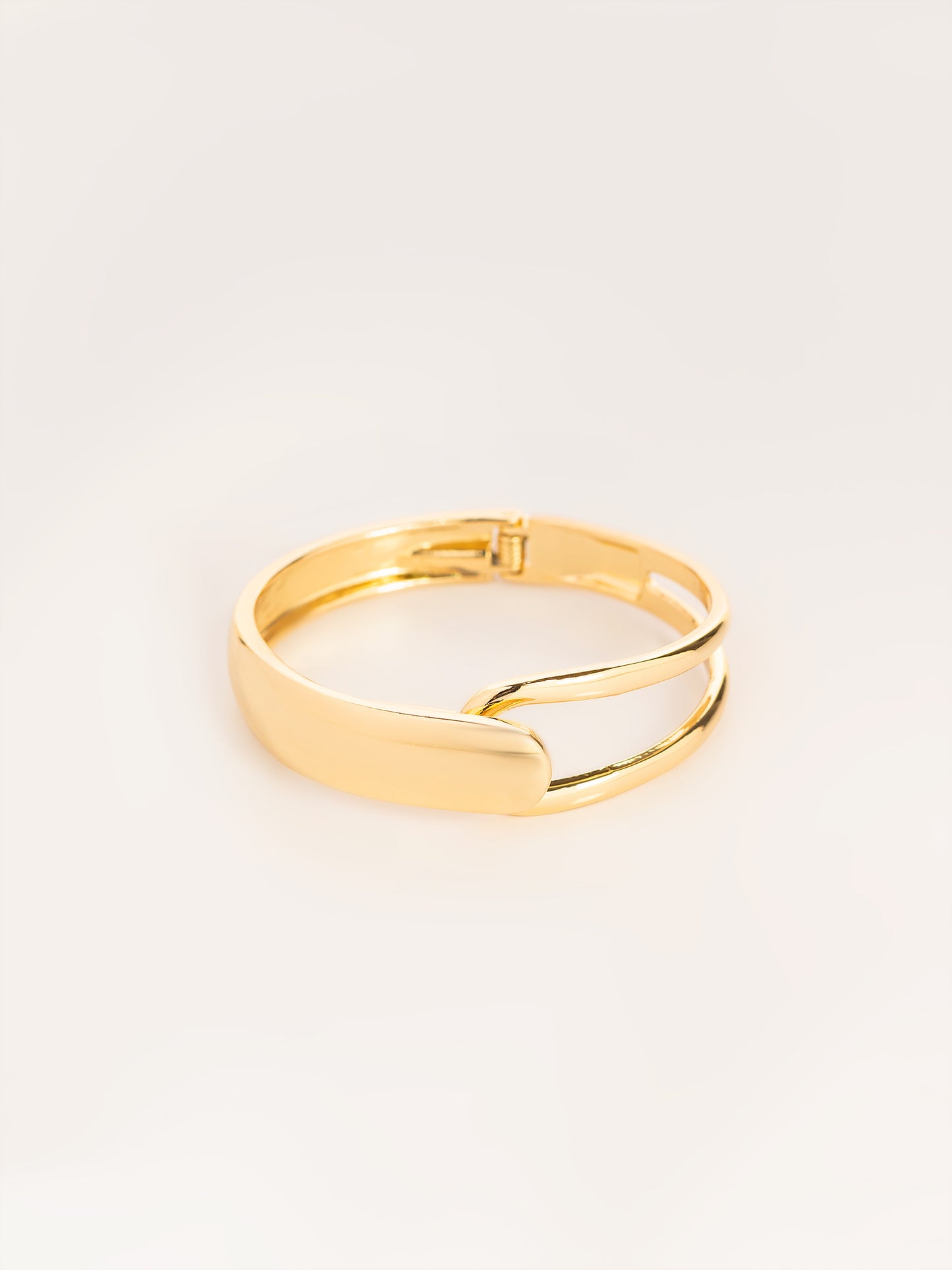 Asymmetrical Gold Bracelet