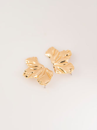 hammered-flower-earrings