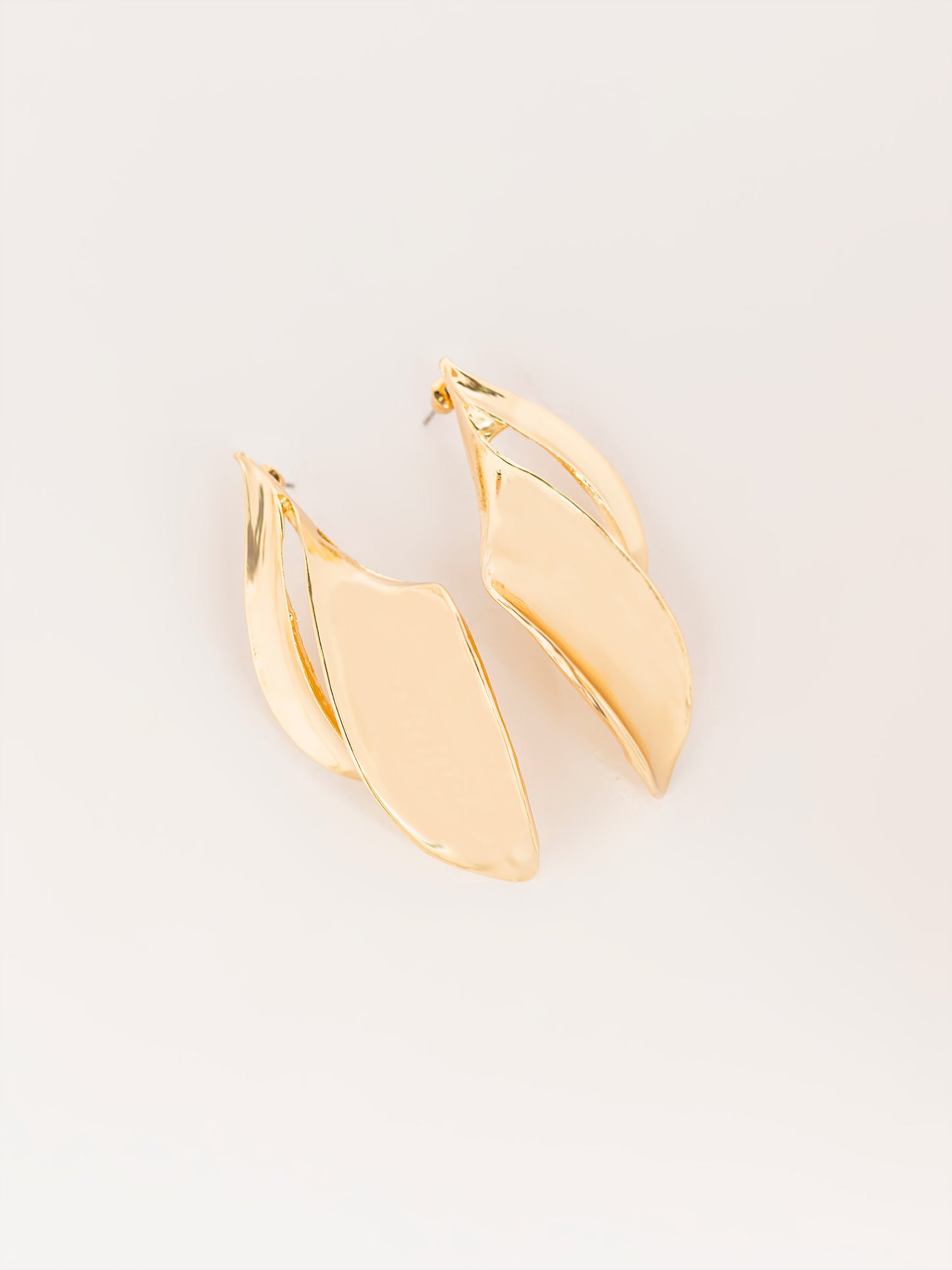 Wavy Gold Earrings