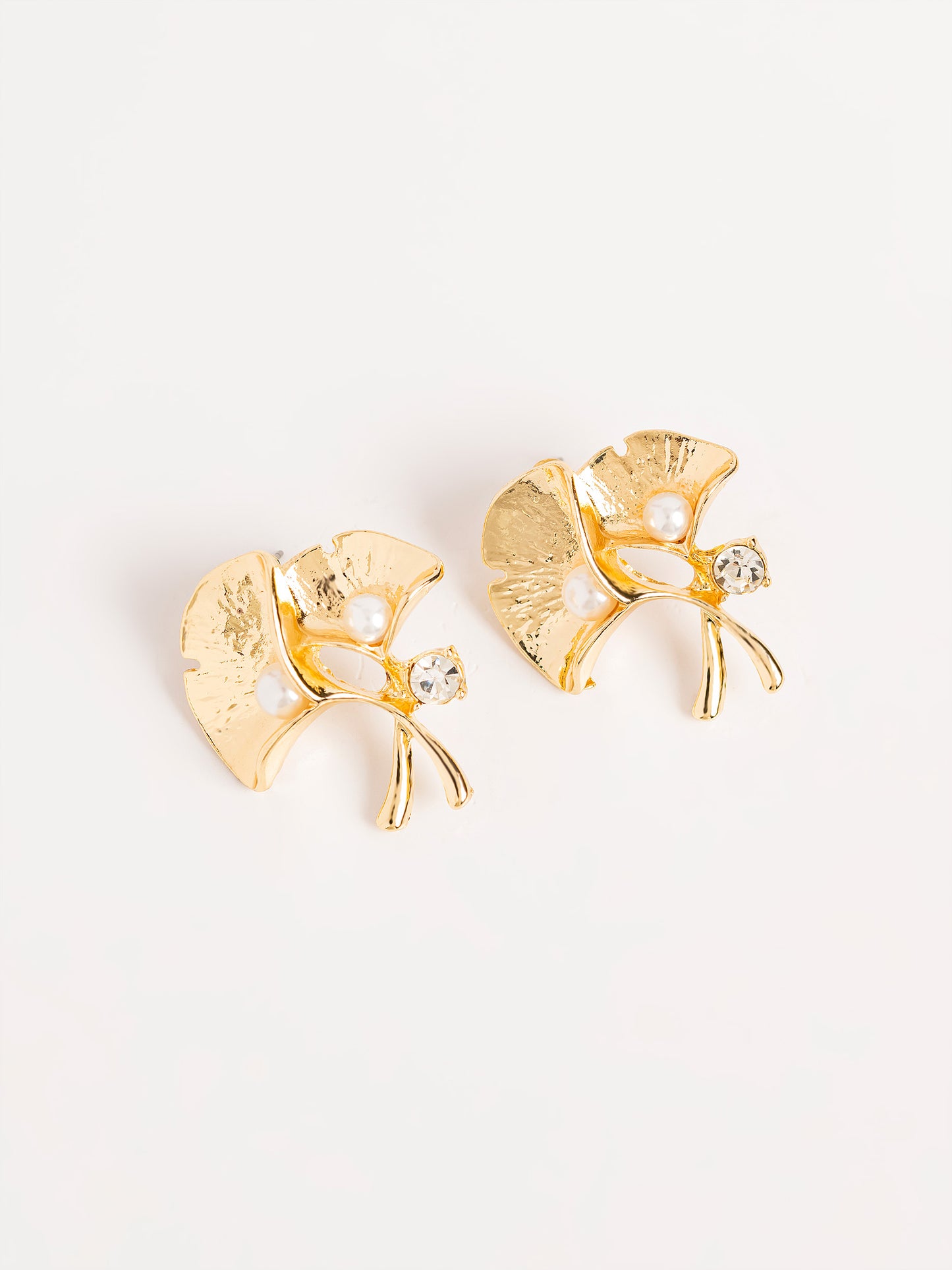 Rhinestone Flower Earrings