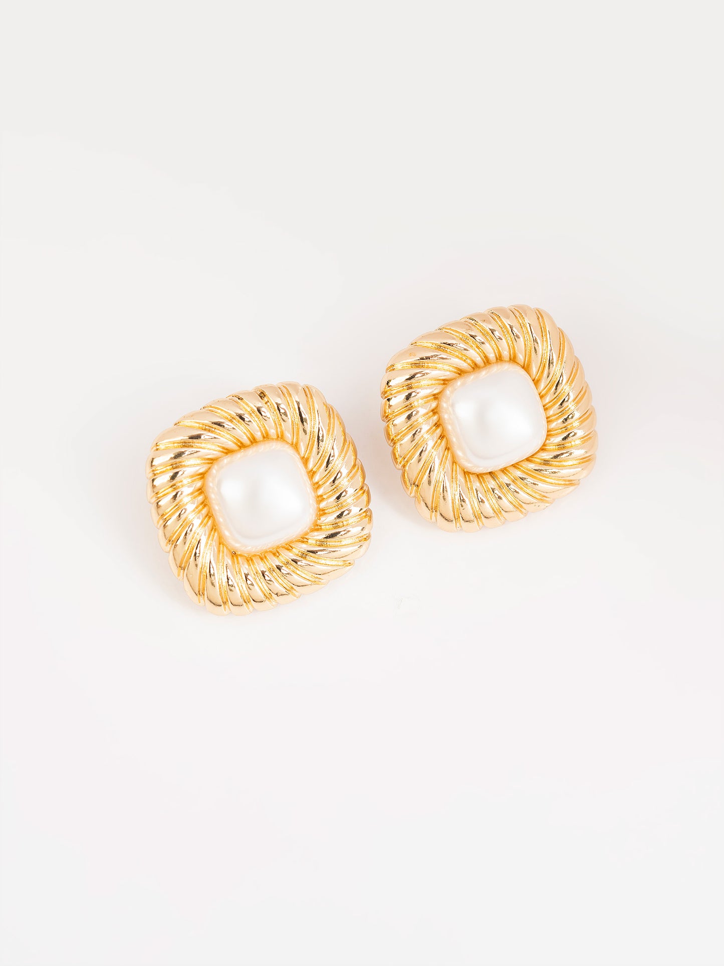 Square Pearl Studs