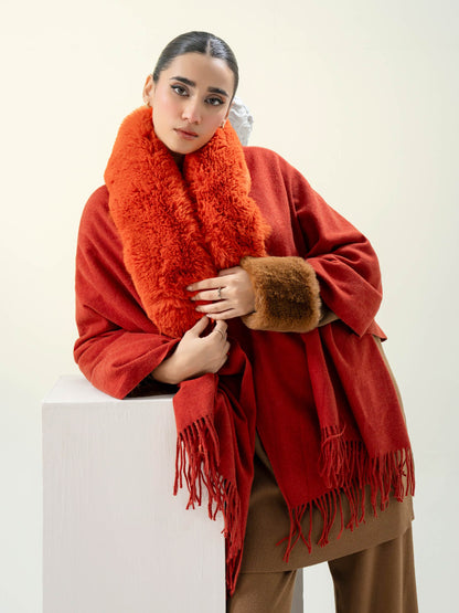 Dyed Woolen Cape Shawl