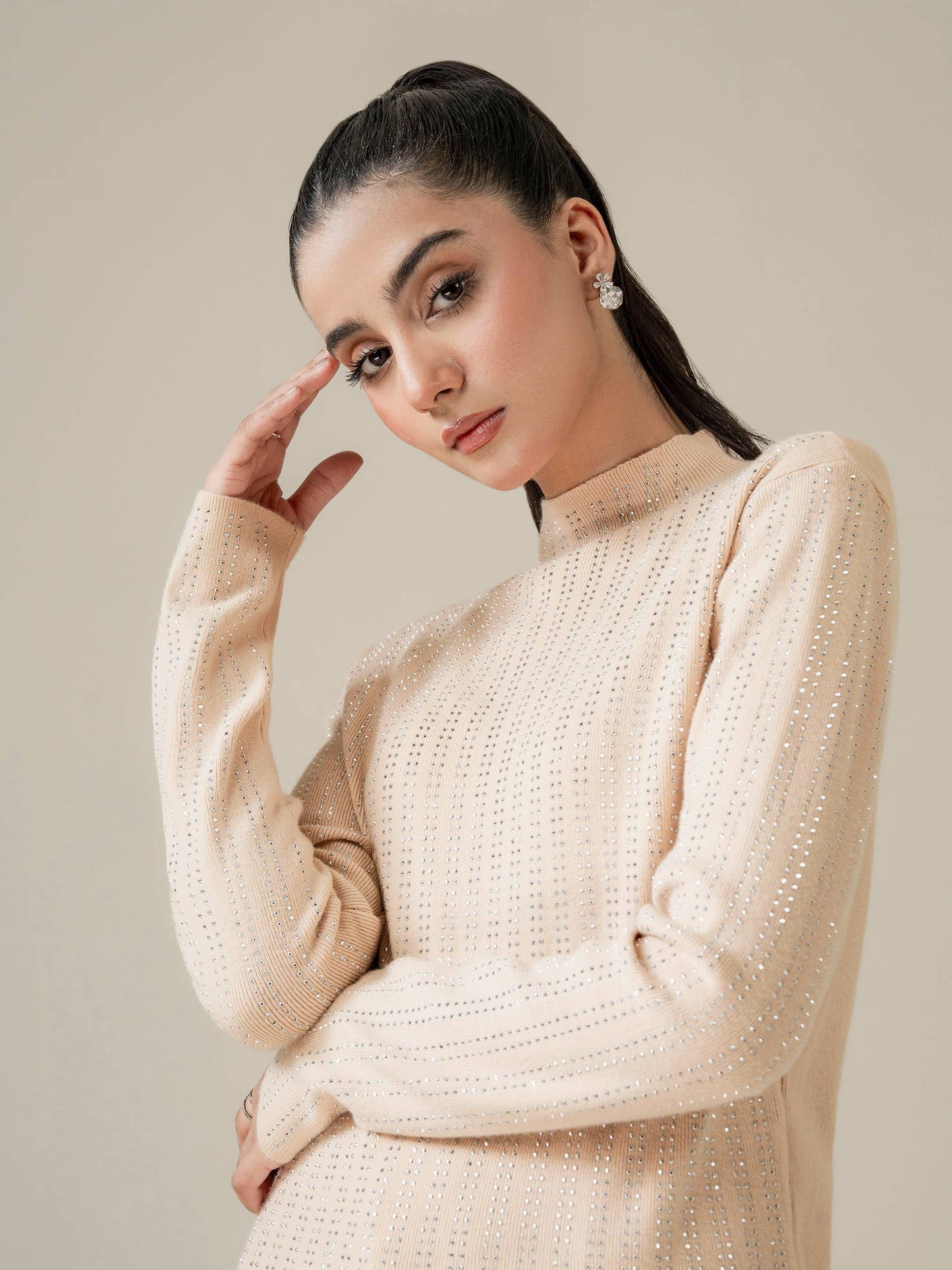 Embellished Woolen Sweater