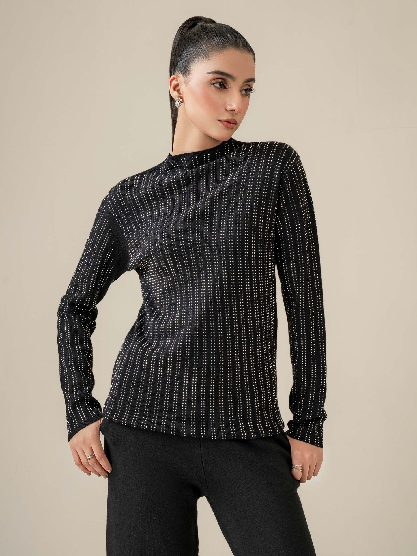 Embellished Woolen Sweater