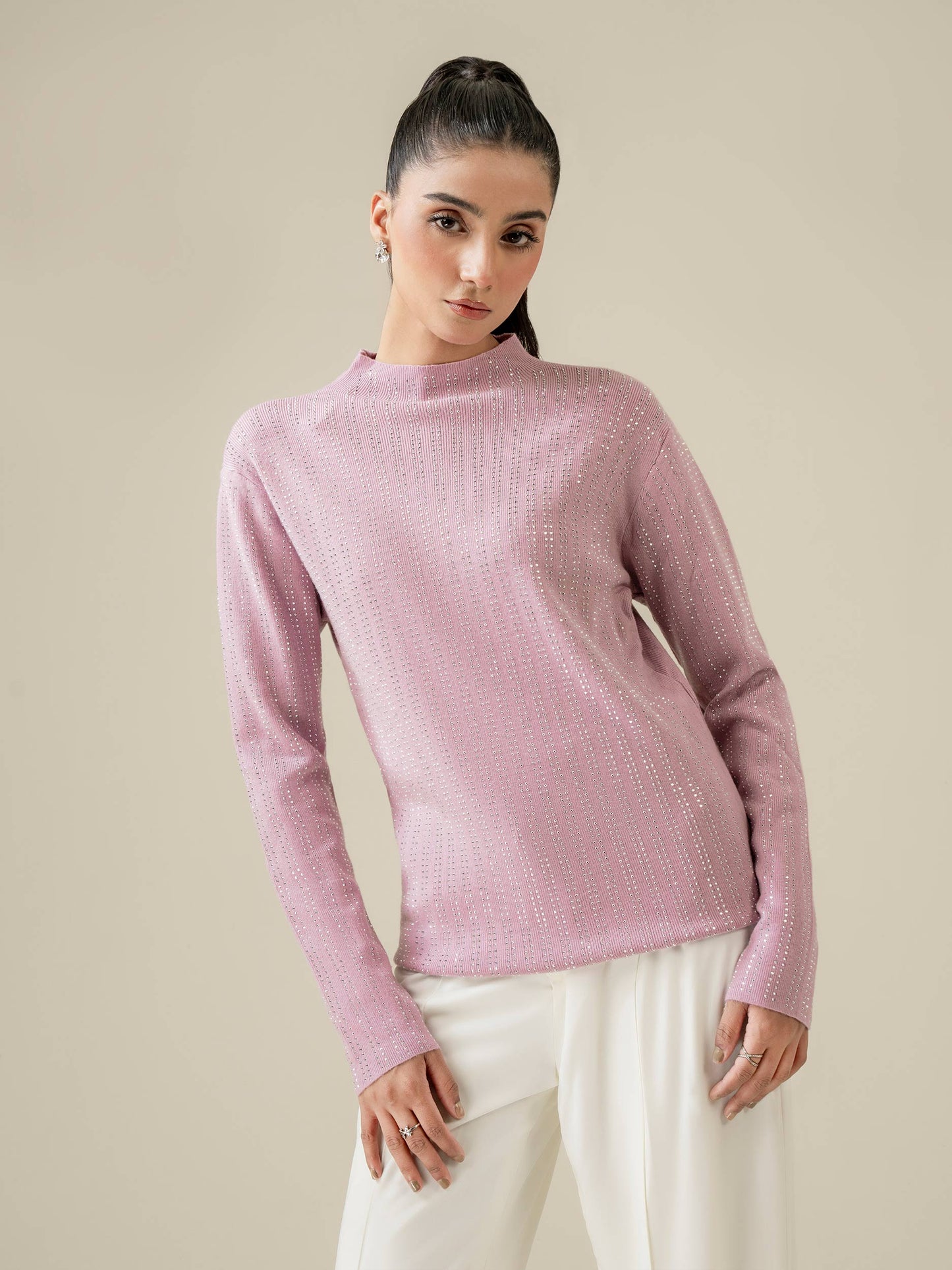 Embellished Woolen Sweater