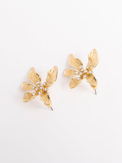 Textured Flower Earrings