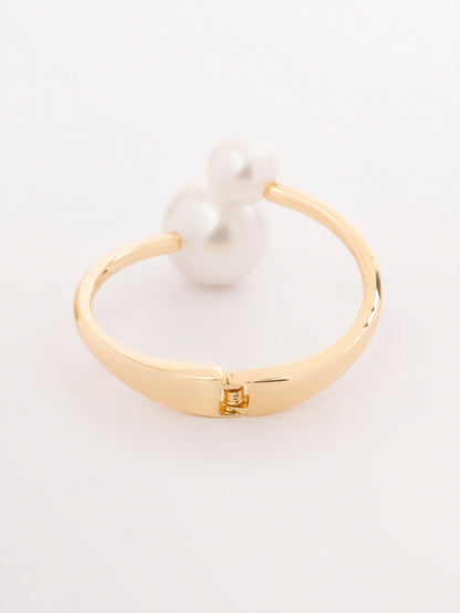 Pearl Cuff Bangle Bracelet