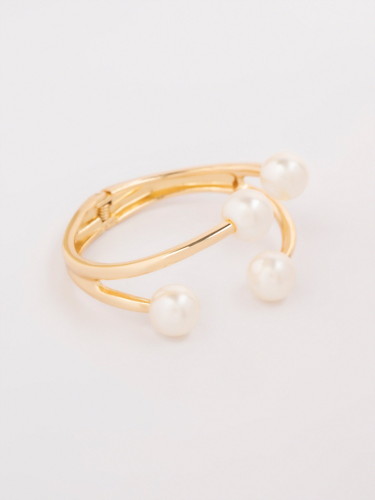 Pearl Cuff Bangle Bracelet