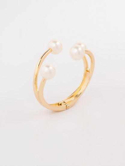 Pearl Cuff Bangle Bracelet