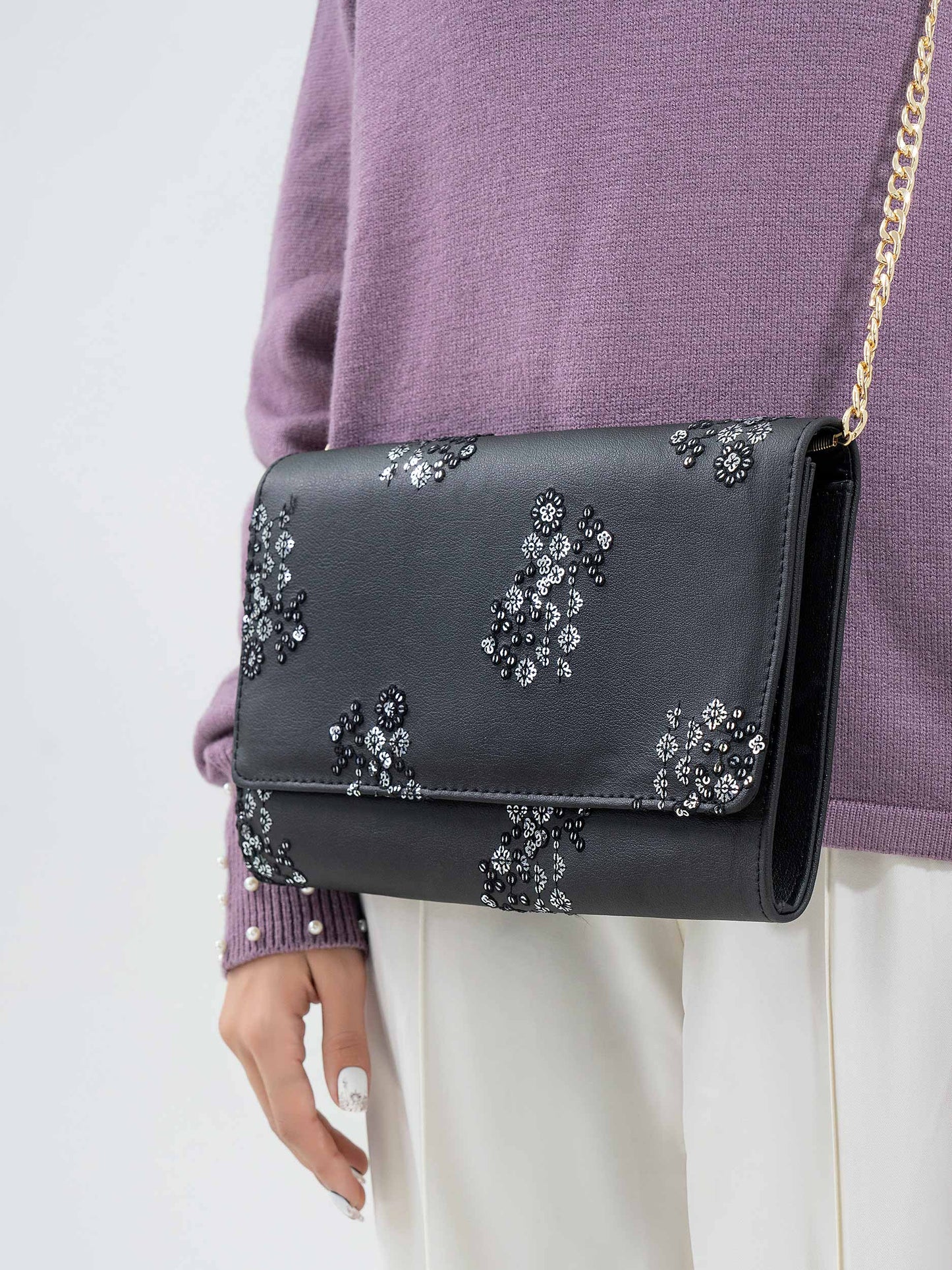 Embroidered Clutch