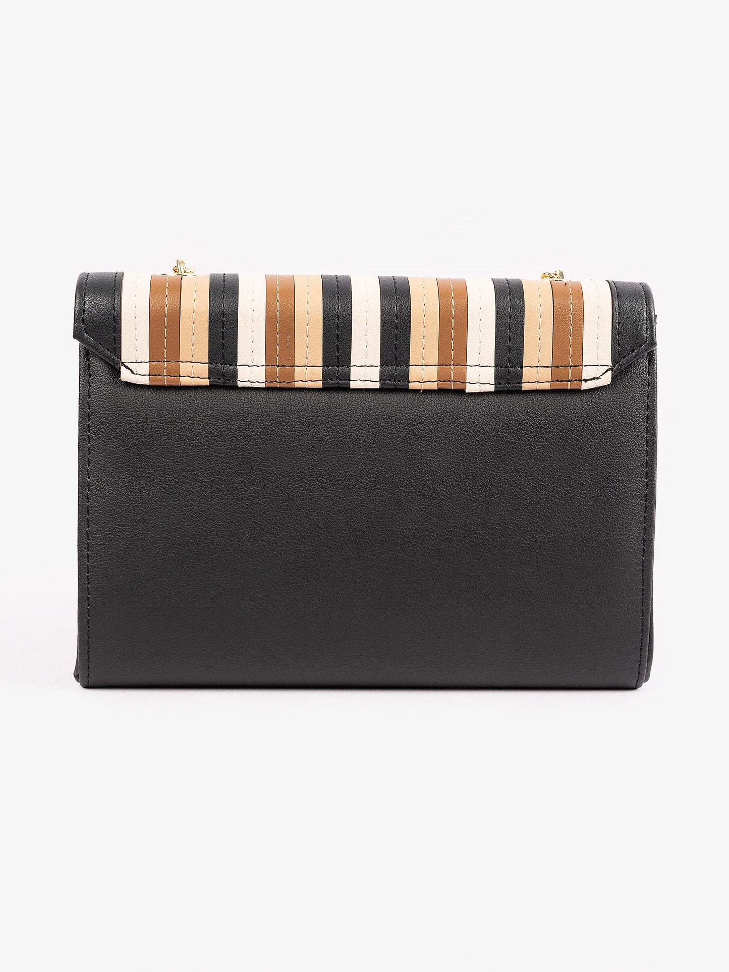 Tri Toned Striped Clutch