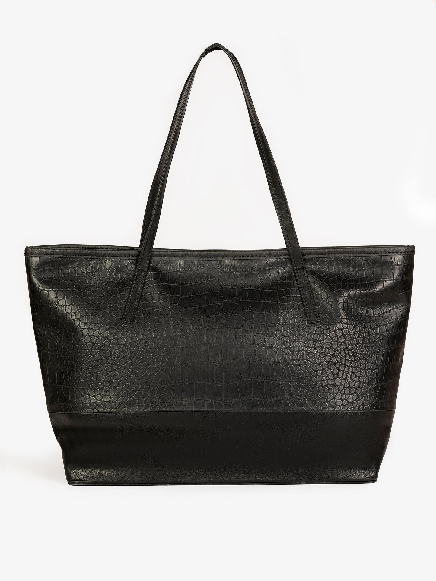 Snake Textured Tote Bag