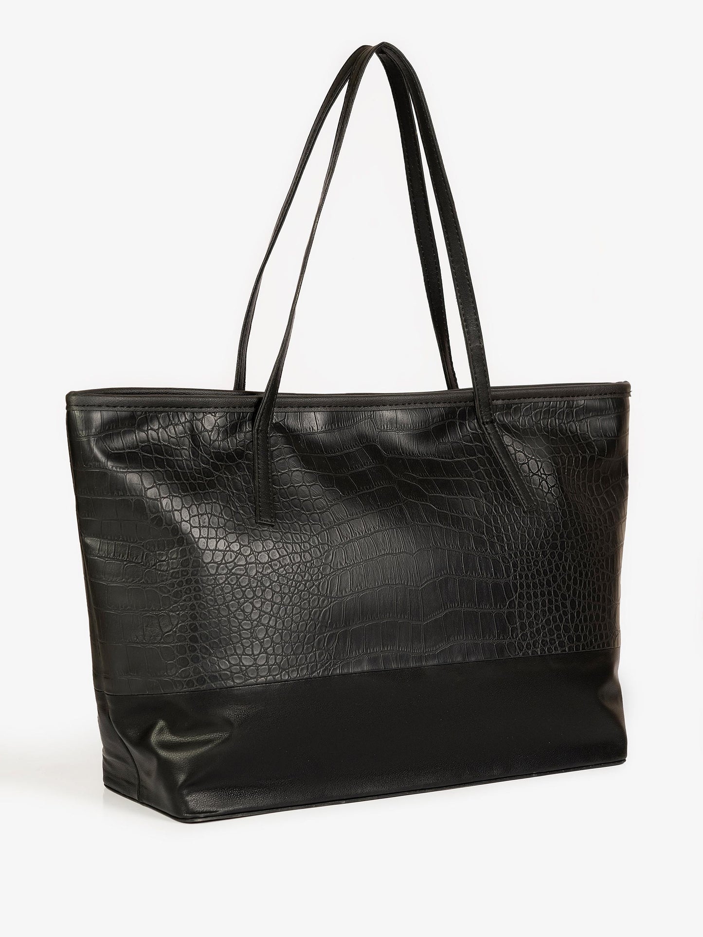 Snake Textured Tote Bag