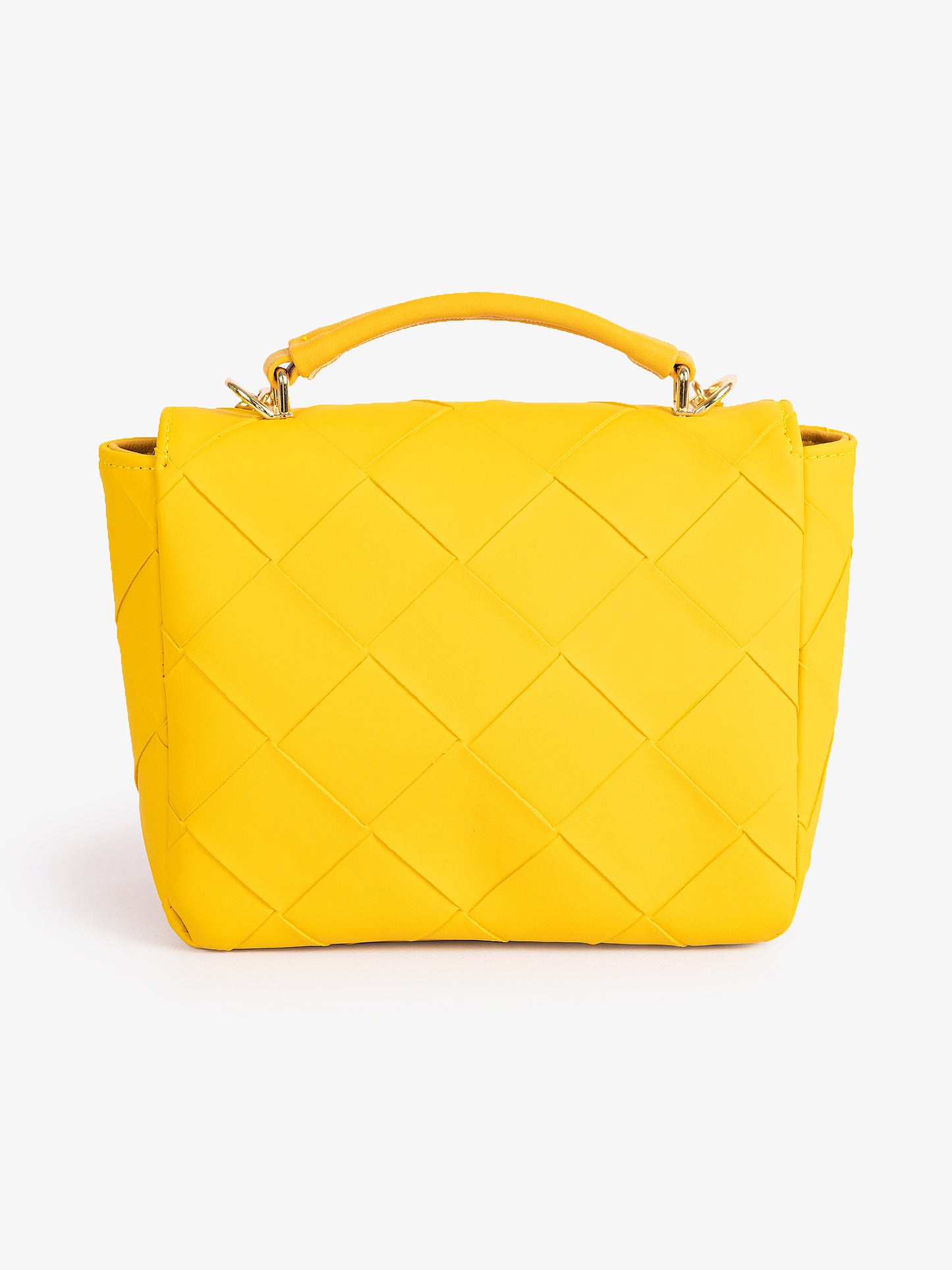 Criss Cross Patterned Handbag