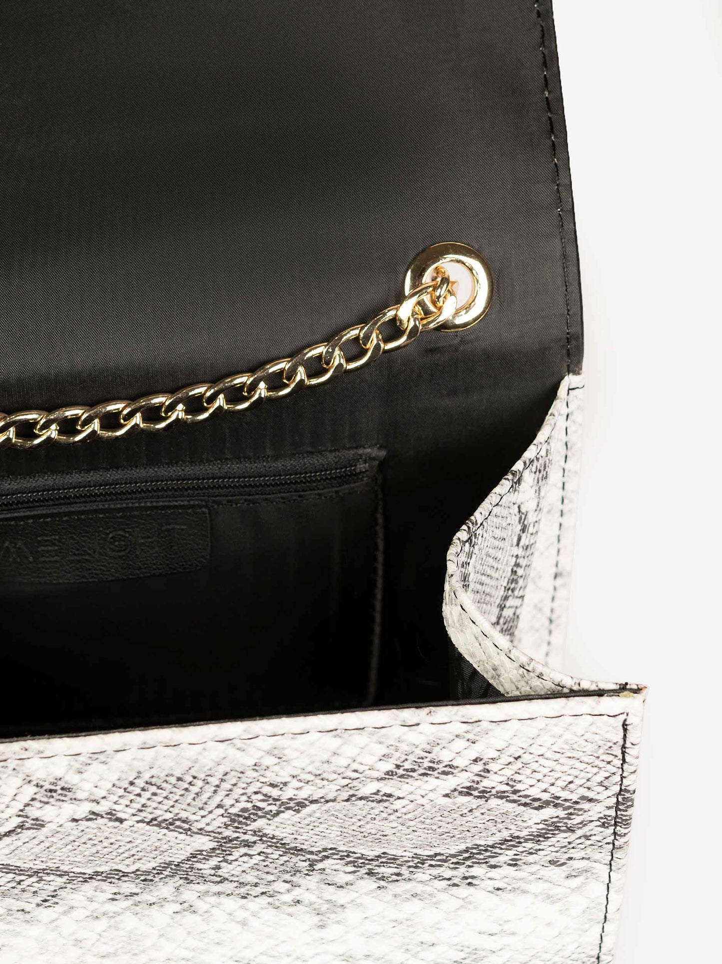 Snake Textured Flap Handbag