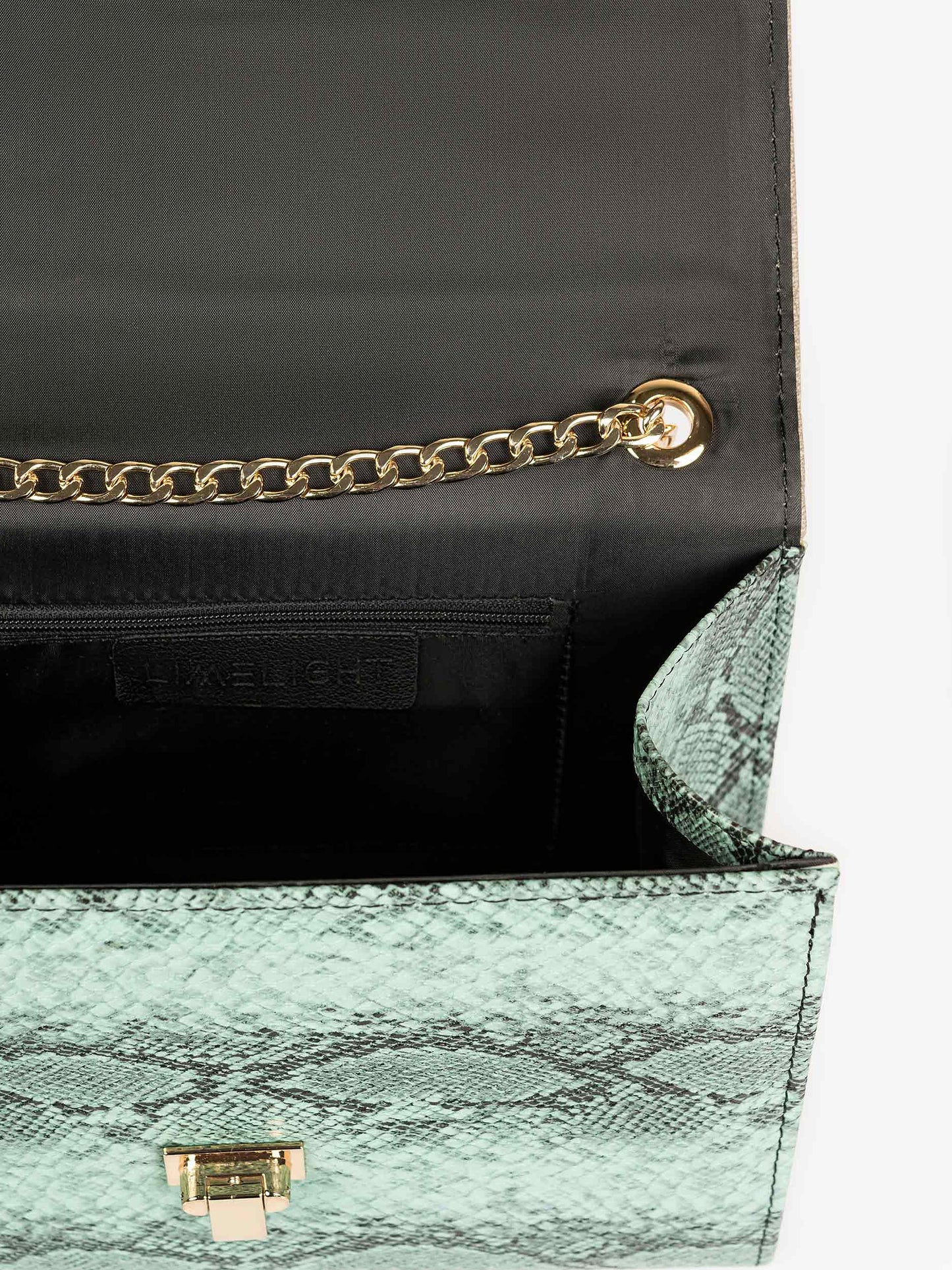 Snake Textured Flap Handbag