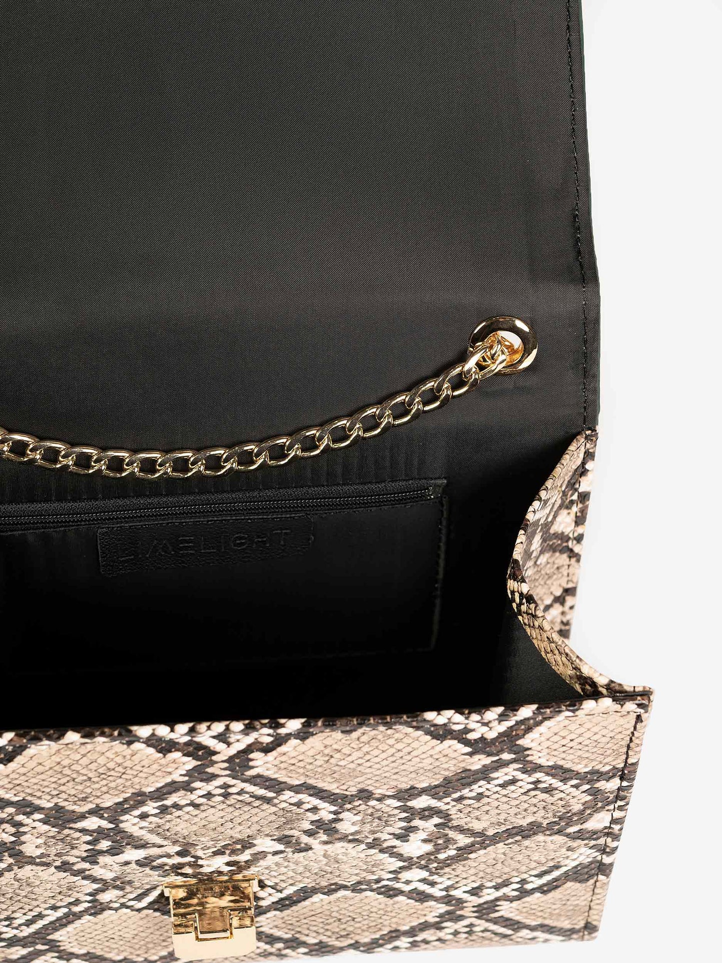 Snake Textured Flap Handbag