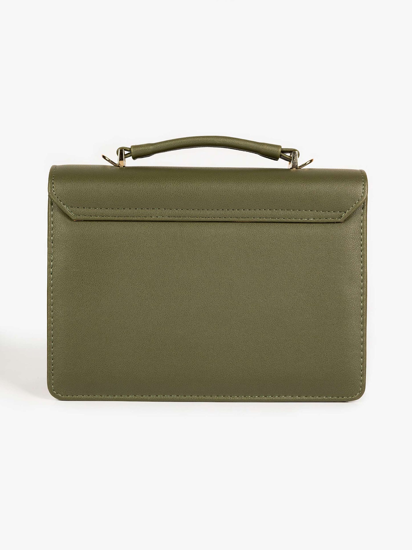 Two-Toned Flap Handbag