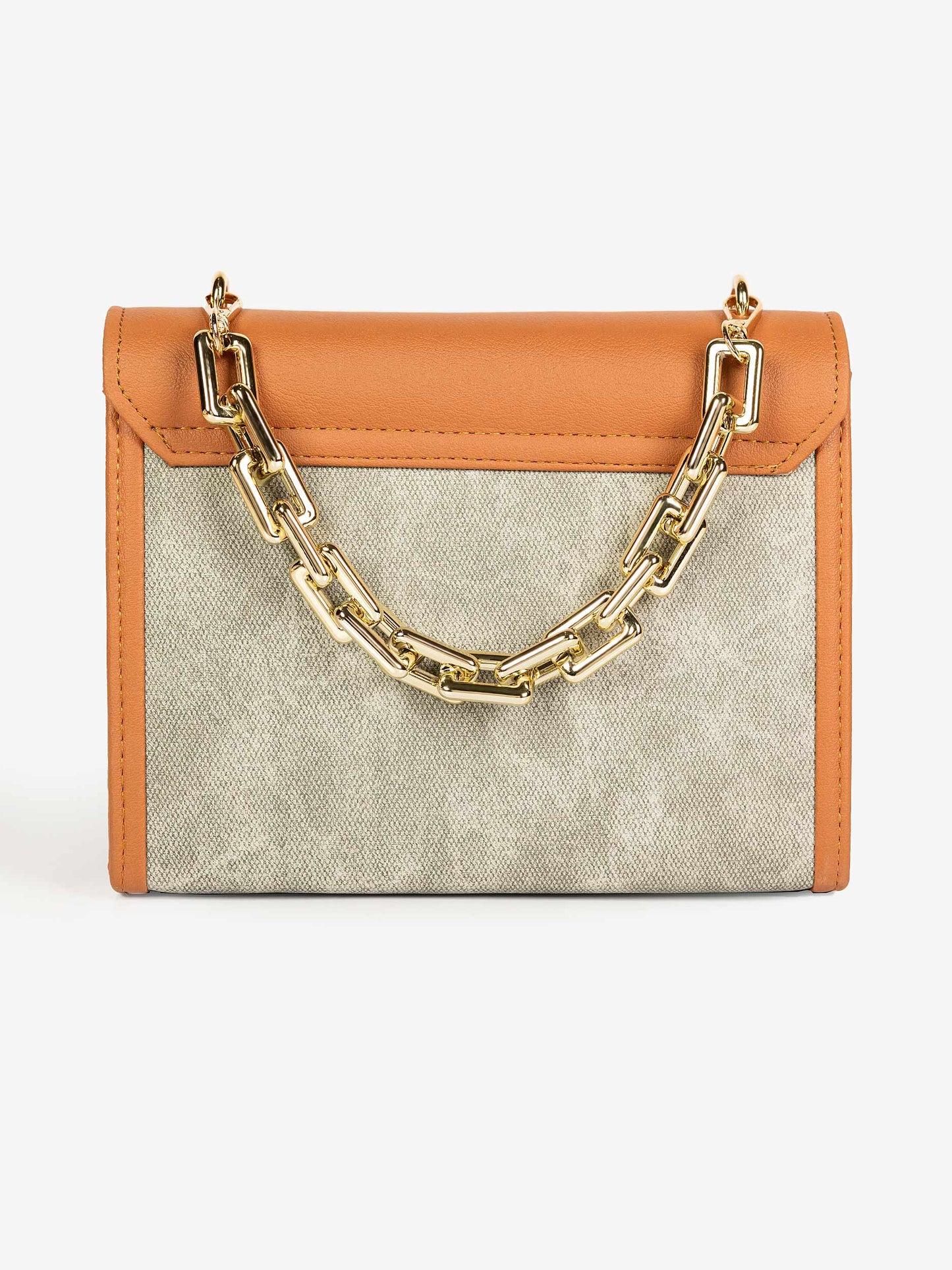 Two-Toned Flap Handbag