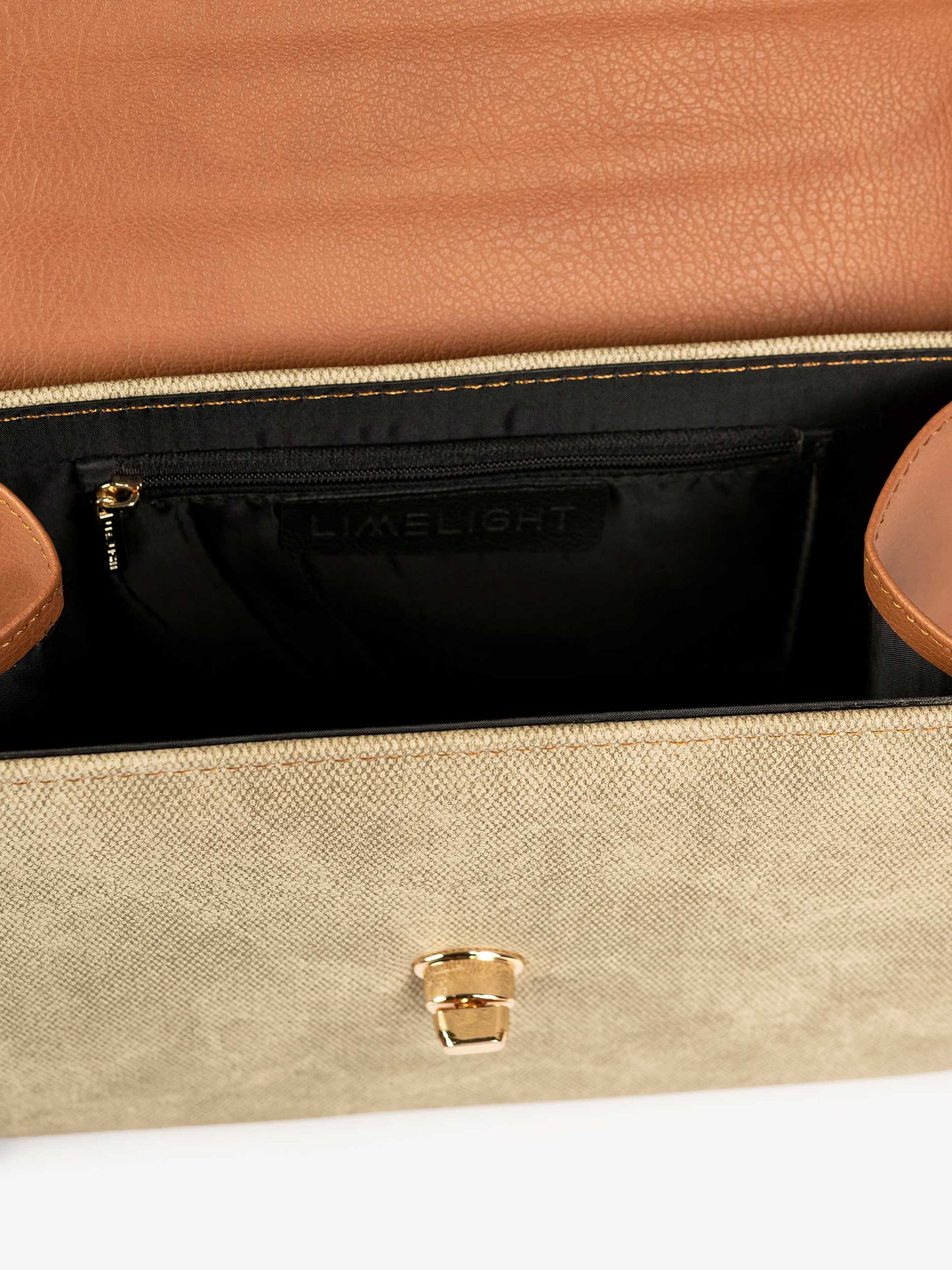 Two-Toned Flap Handbag