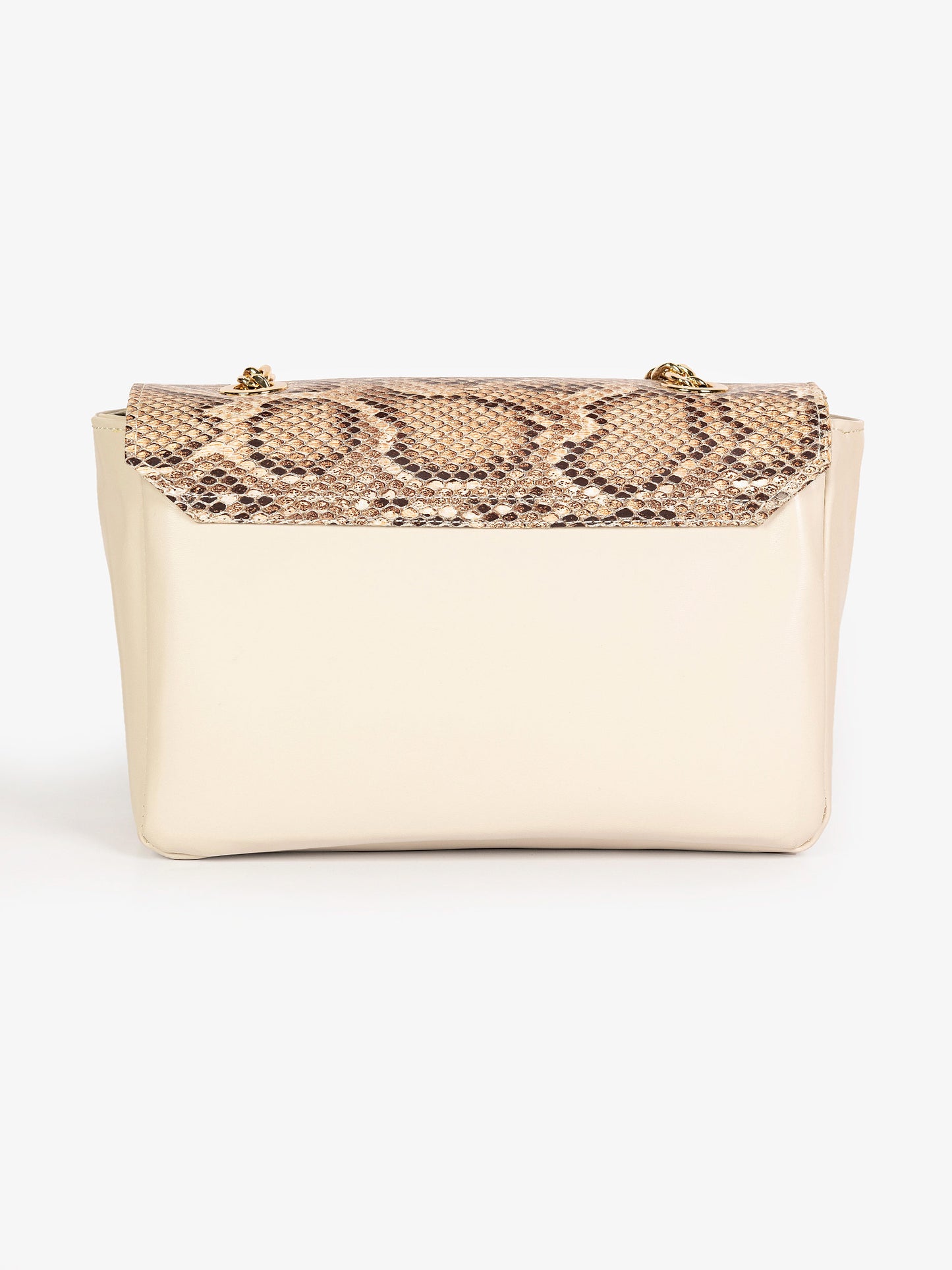 Snake Textured Flap Clutch