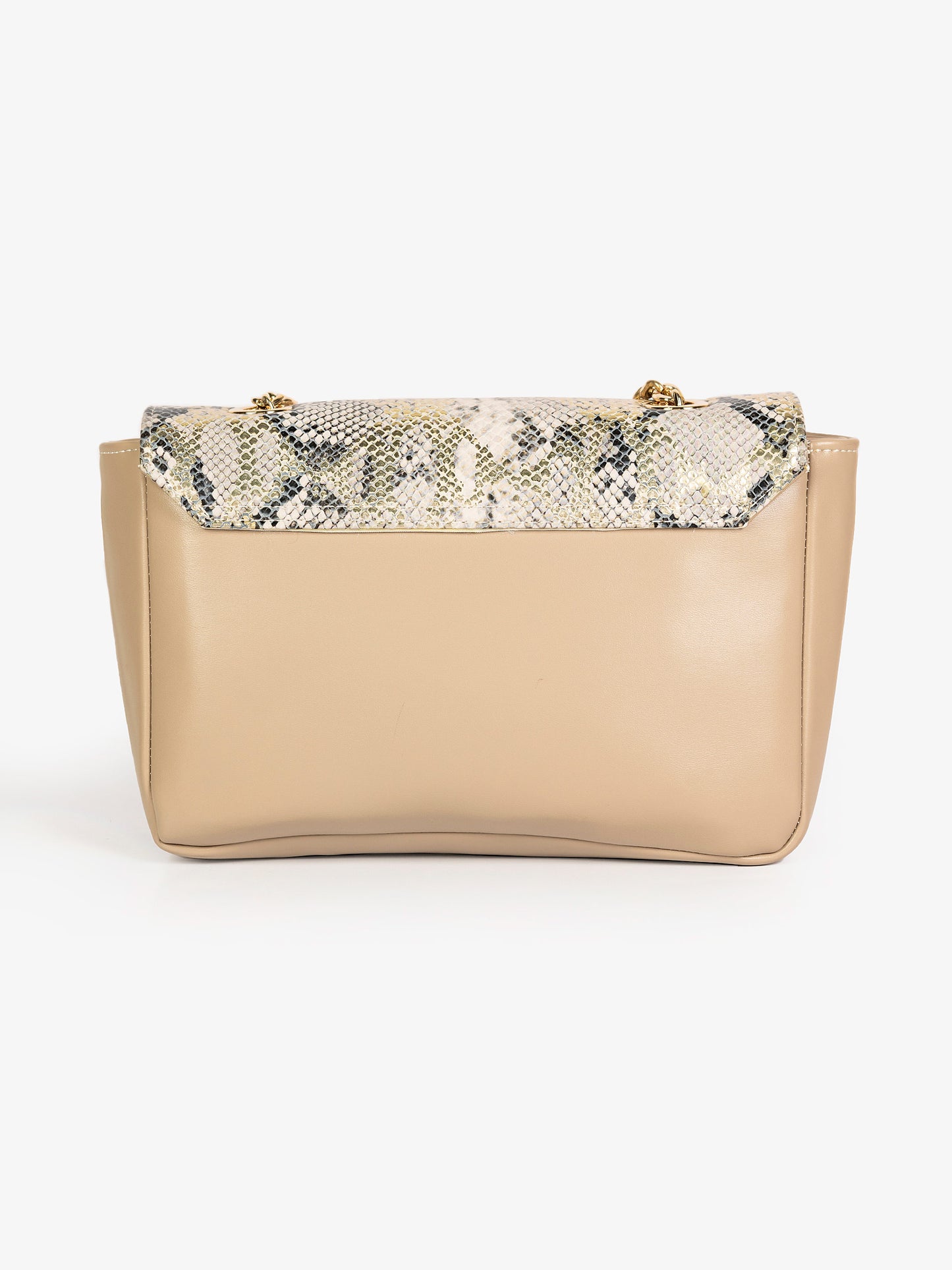 Snake Textured Flap Clutch