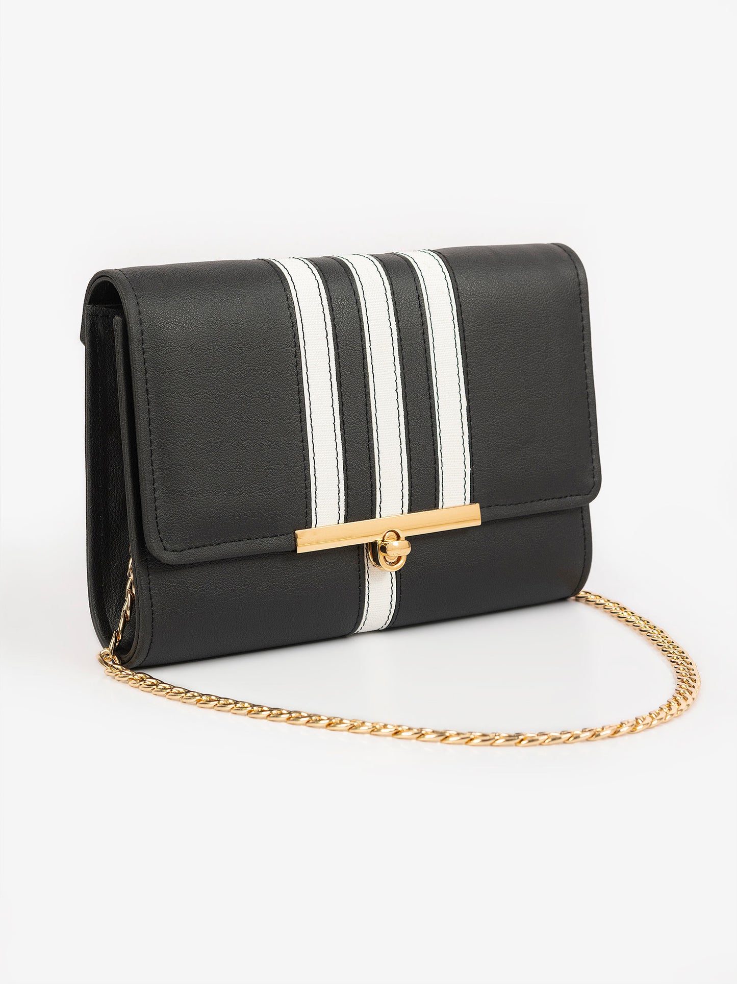 Striped Clutch