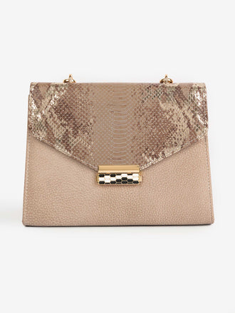 snake-printed-flap-handbag