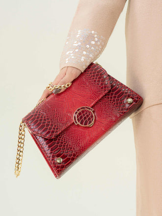 snake-textured-baguette-handbag