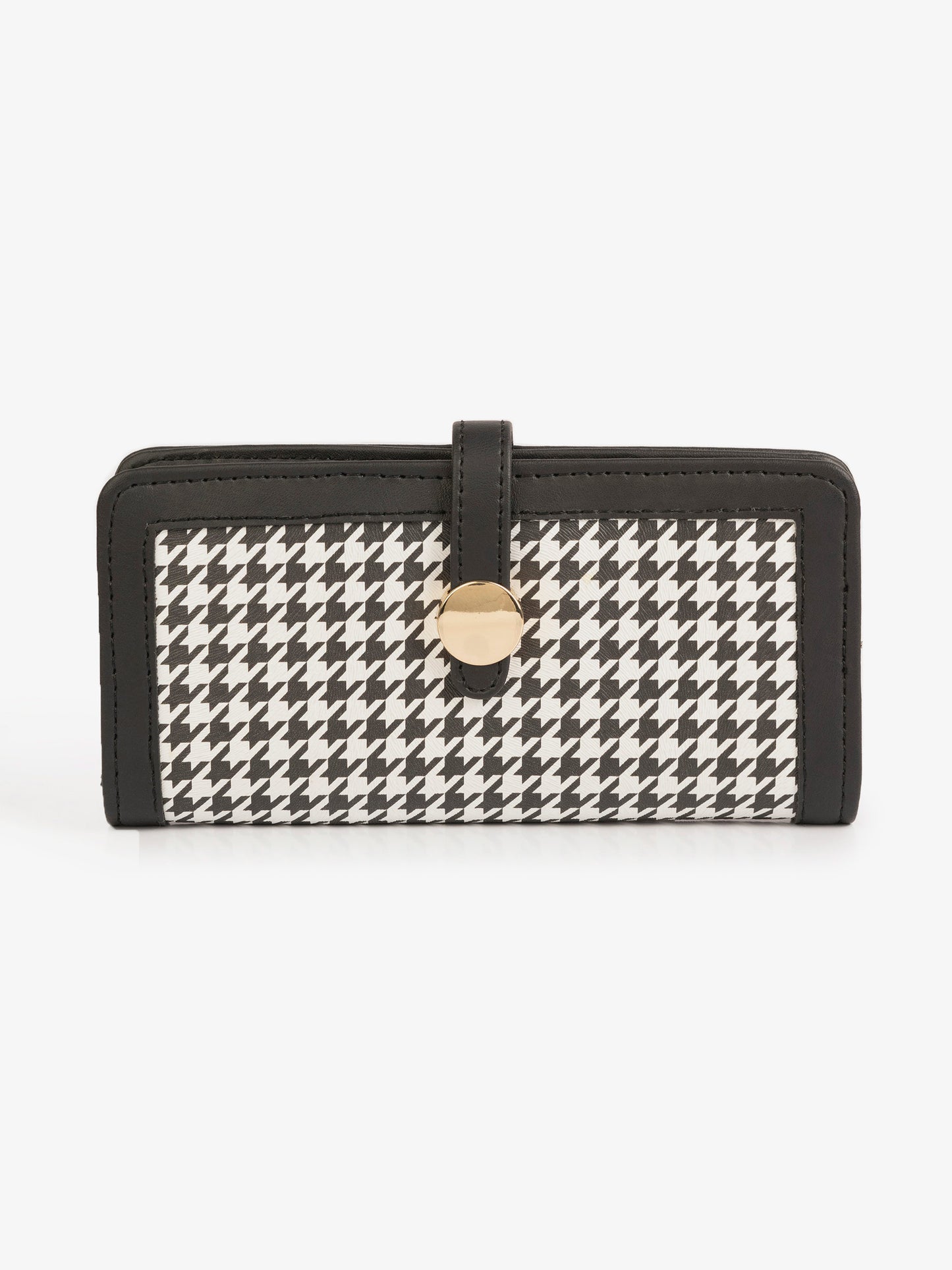 Houndstooth Printed Wallet