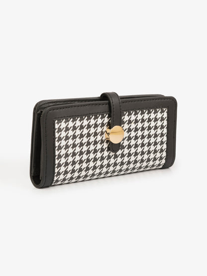 Houndstooth Printed Wallet