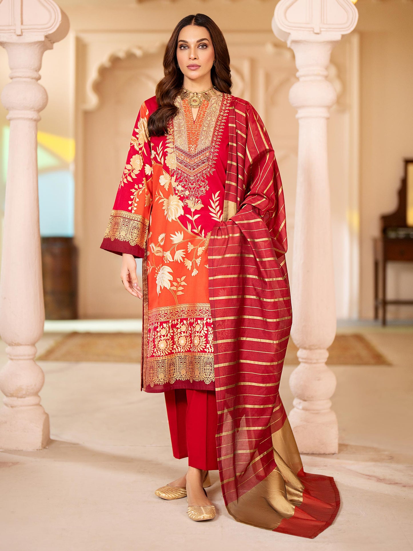 3 Piece Lawn Suit-Embroidered (Unstitched)