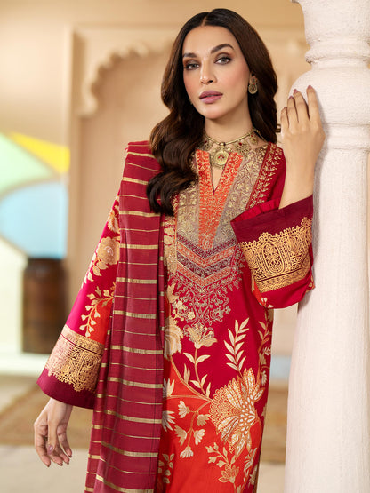 3 Piece Lawn Suit-Embroidered (Unstitched)