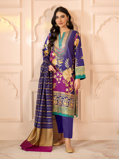 3 Piece Lawn Suit-Embroidered (Unstitched)