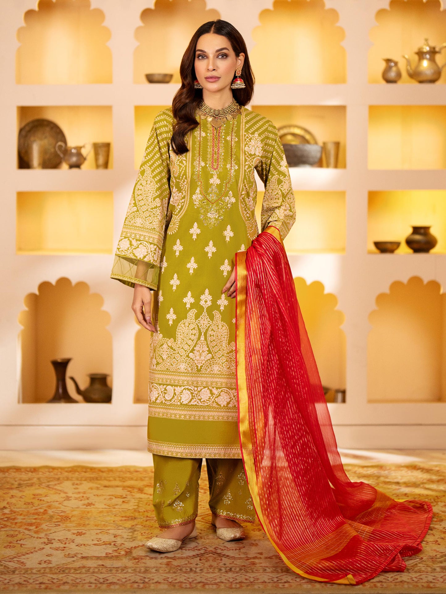 3 Piece Lawn Suit-Embroidered (Unstitched)