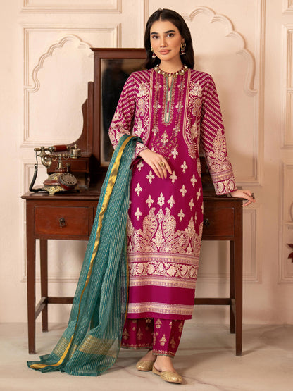 3 Piece Lawn Suit-Embroidered (Unstitched)