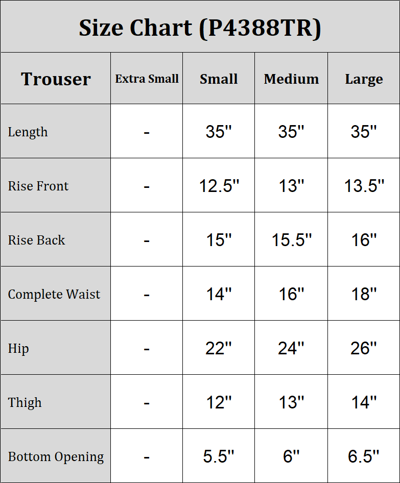 Mens Size Chart  How to Measure