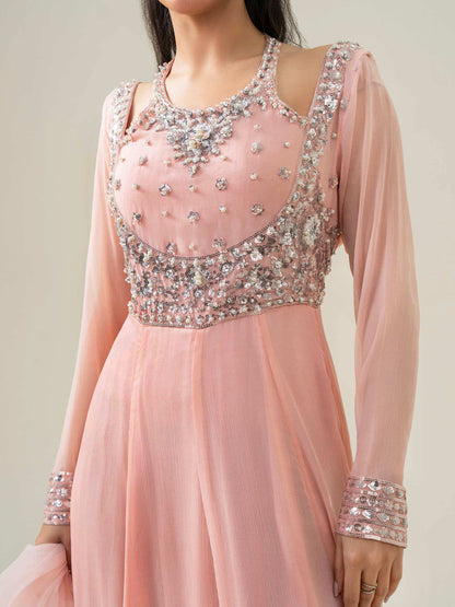 2 Piece Chiffon Suit-Embellished (Pret)