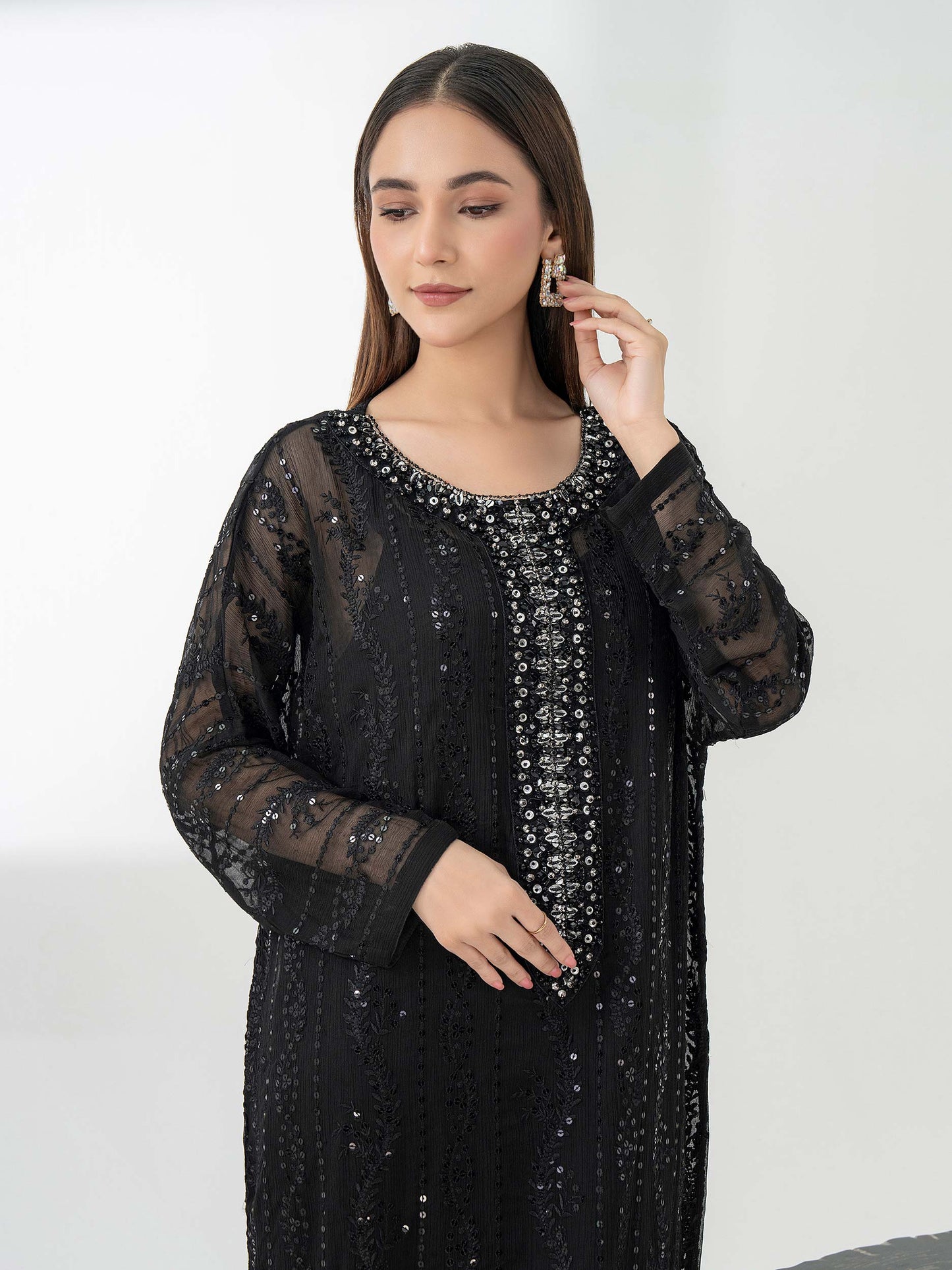 Chiffon Kaftan-Embellished (Pret)